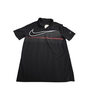 Nike Golf Dri-Fit Women's Polo Shirt XL Black Dell World Tour Logo‎